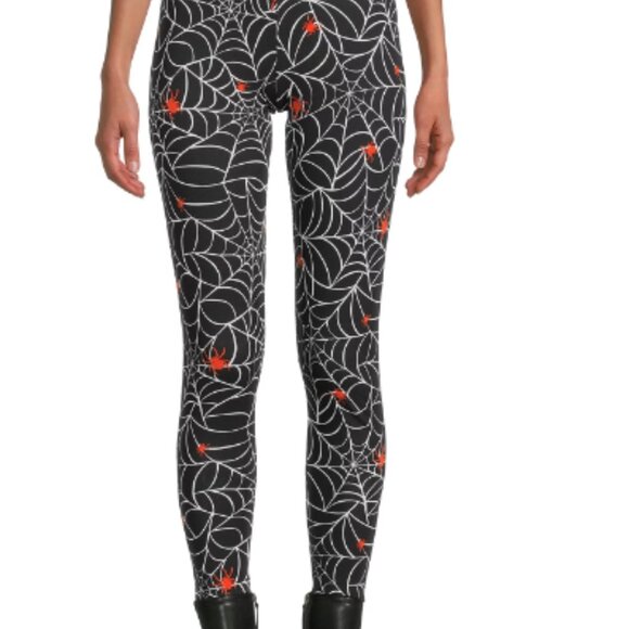 No Boundaries Juniors' Spiderweb Leggings - Picture 2 of 15